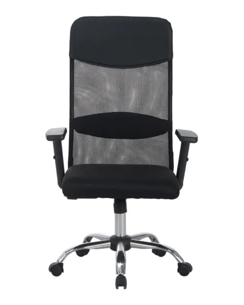 Silla giratoria Alex con reposabrazos ajustable negra