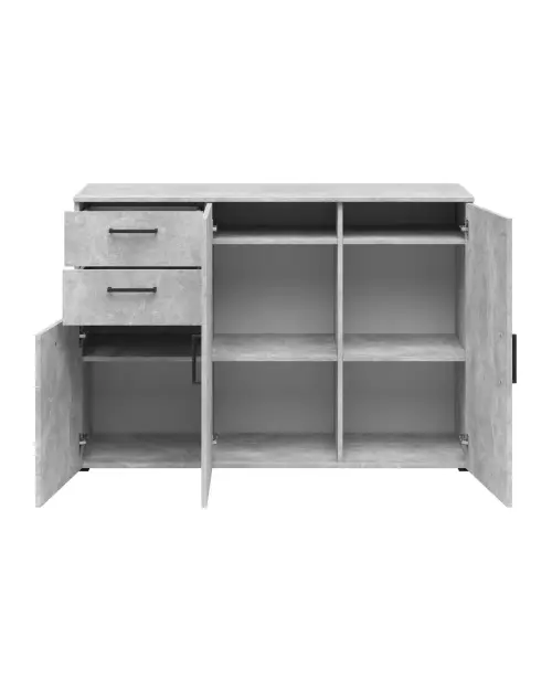 Cómoda MultiDo 120 cm con 3 puertas y 2 cajones atelier claro