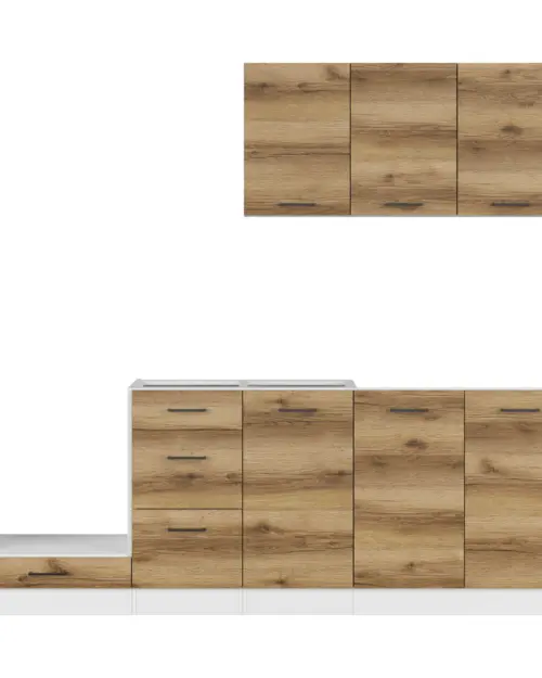 Conjunto de cocina Junona Line 300 cm roble delano claro