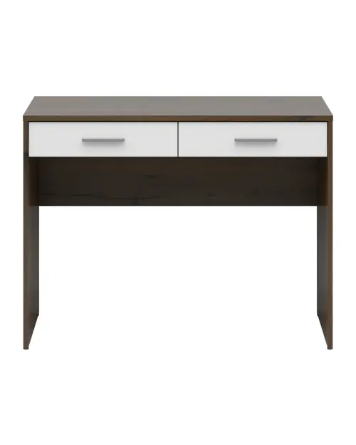 Escritorio Nepo Plus 100 cm con 2 cajones roble noble/blanco