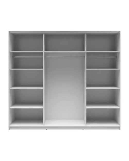 Armario de puertas correderas Tetrix 220 cm blanco brillo