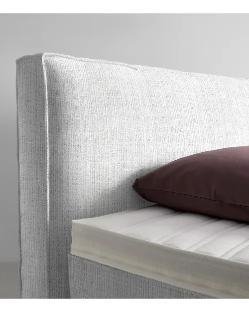 Cama continental Lion 160x200 gris chenilla