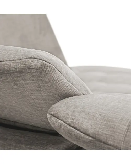 Right-hand corner sofa bed Aragon with adjustable headrest and seat beige