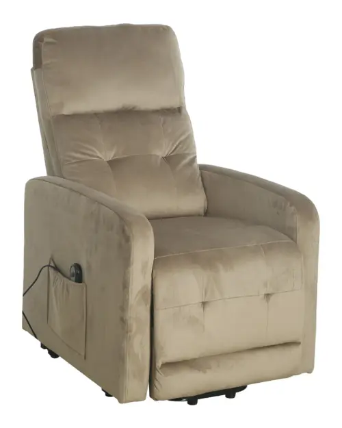 Tradycyjny fotel Grand z funkcją relax beżowy