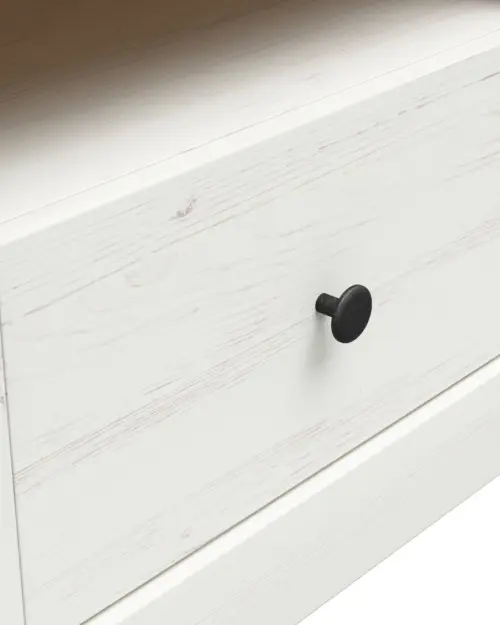 Mesita de noche Frija 58 cm con cajón pino andersen blanco