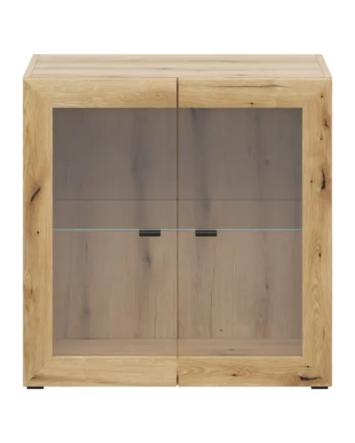 Vitrina System 64 con 2 puertas roble coast evoke