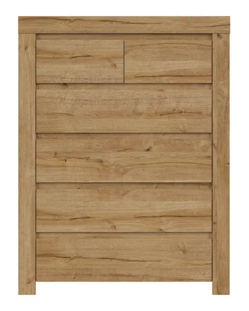 Cómoda Holten 99 cm con 6 cajones roble waterford