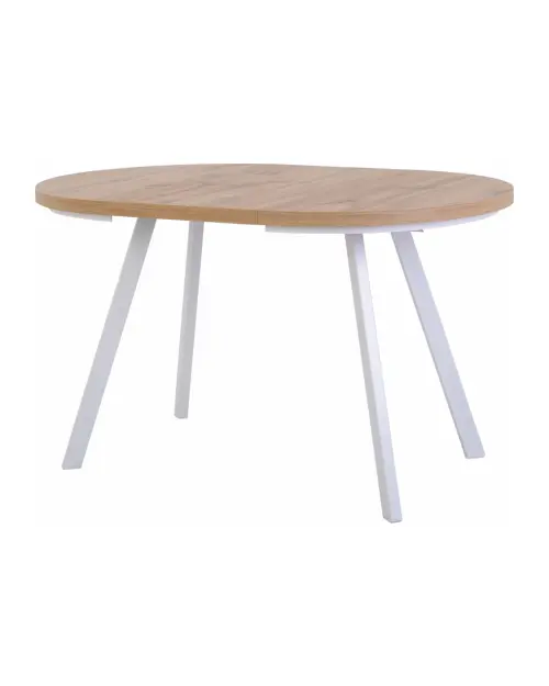 Mesa extensible Pares roble wotan/blanco 90-180x90