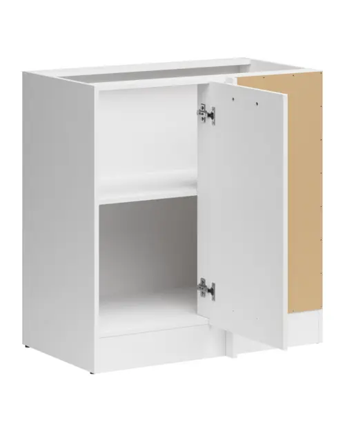 Armario bajo de cocina rinconero Junona Line derecho brillo tiza para rincón 100x60 cm