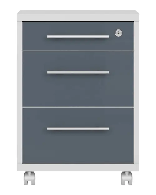 Cajonera Office Lux 40 cm gris claro/grafito