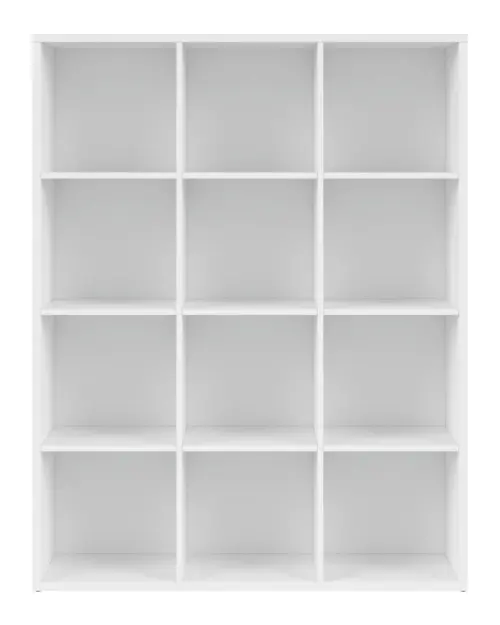 Estantería Nepo Plus 114 cm con 12 estantes blanco