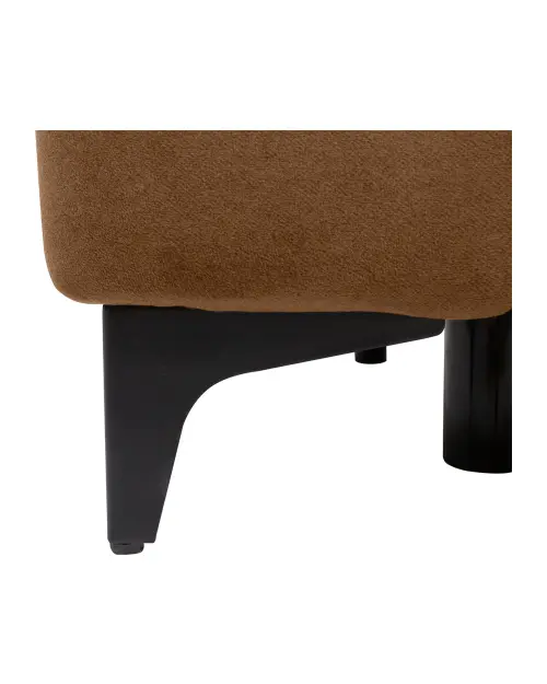 Трехместный диван Kamari раскладной с ящиком велюровый коричневый