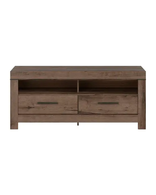 Mueble RTV Balin 140 cm con 2 cajones y un estante roble monastery