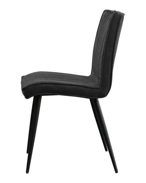 Silla tapizada Lena gris oscuro