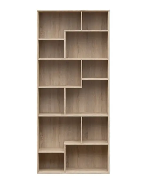 Estantería Tetrix 88 cm con 12 estantes roble sonoma