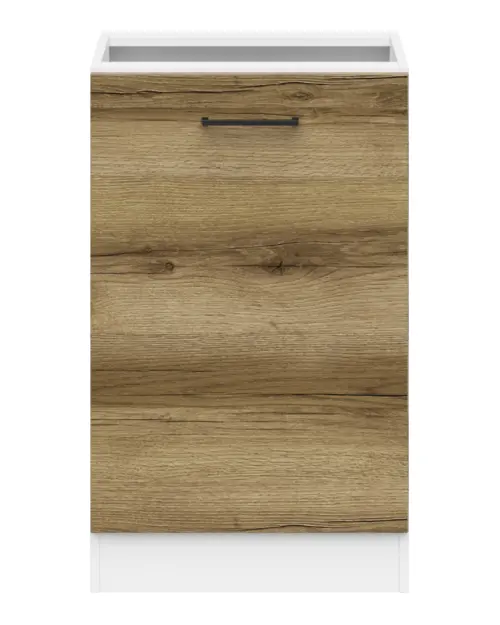 Mueble bajo de cocina Junona Line 50 cm derecho sin encimera roble delano claro