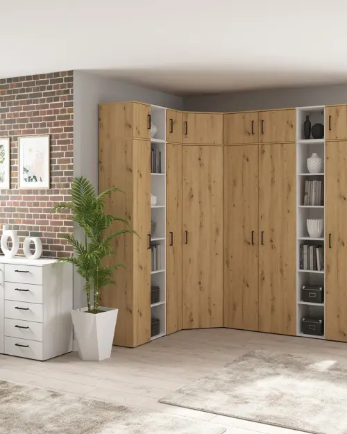 Cómoda MultiDo 80 cm con 2 puertas y 2 cajones atelier claro