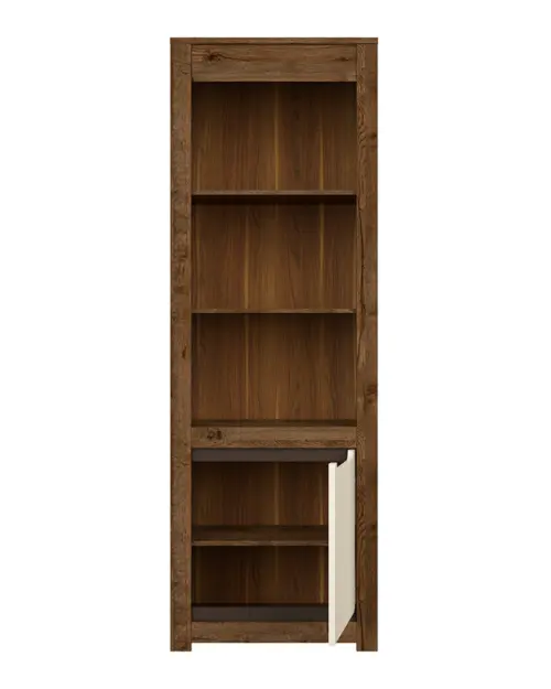 Ruso bookcase 69 cm with doors and 3 shelves april oak