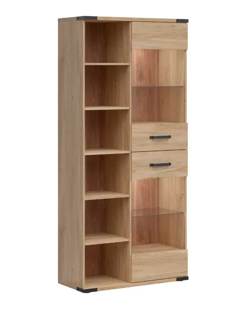 Vitrina Lara 90 cm con 2 puertas fresno belarus