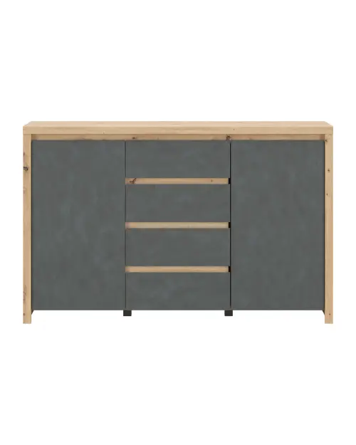 Cómoda Larios 143 cm con 2 puertas y 4 cajones roble artisan/matera