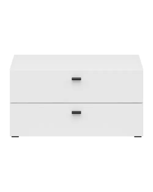 Cómoda System 64 con 2 cajones blanca