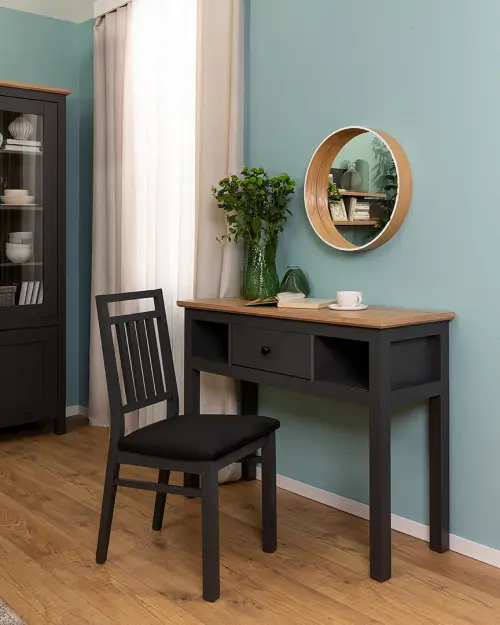 Tocador Hesen 114 cm con cajón y 2 estantes grafito