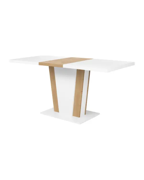 Стол раскладной Zalder 120/160x68 дуб артизан/белый