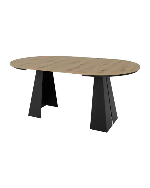 Mesa extensible Lorian 100-176/76 roble artisan negro