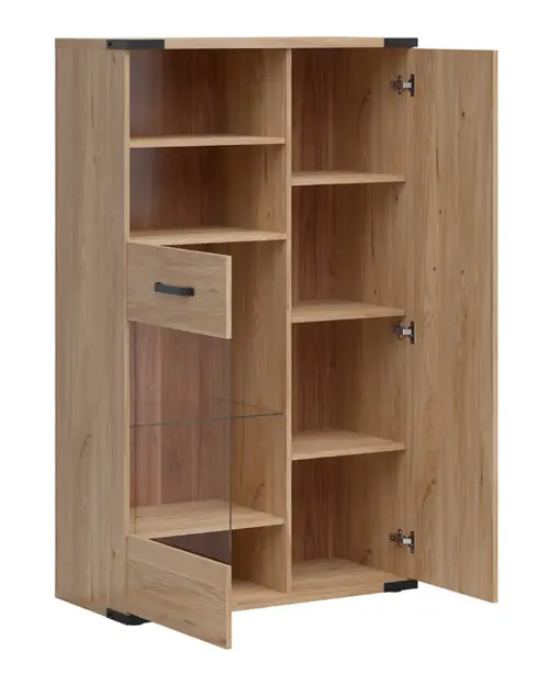 Vitrina Lara 90 cm con 2 puertas fresno belarus