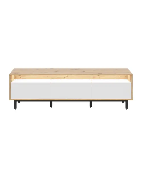 Mueble TV Gap 190 cm con 3 cajones roble artisan/blanco