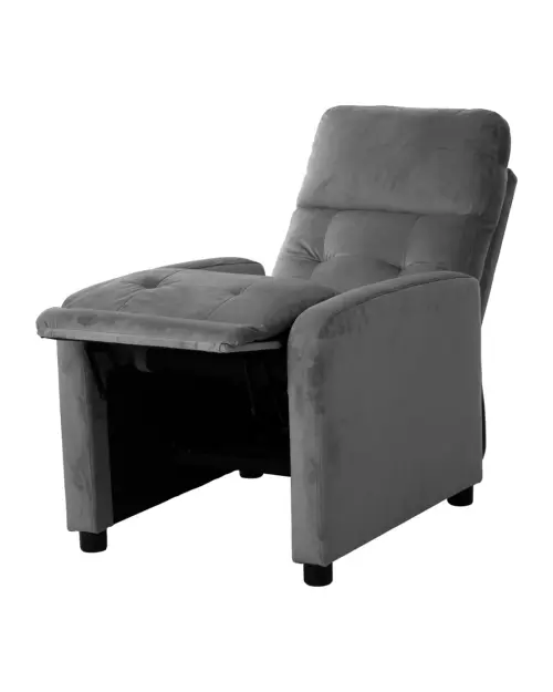 Tradycyjny fotel Monti z funkcją relax szary
