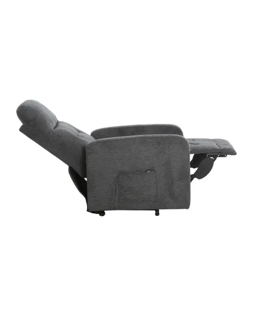 Traditional Grand armchair with relax function grey