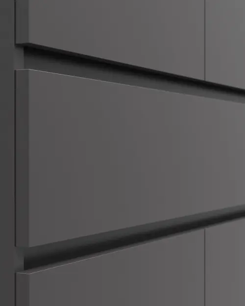 Mueble para pasillo Yamael 90 cm con 4 puertas y un cajón grafito