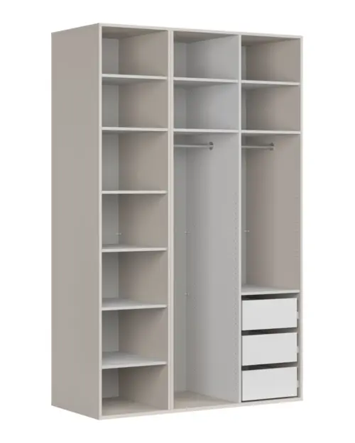 Szafa modułowa Flex 150 cm z 3 drzwiami kaszmir