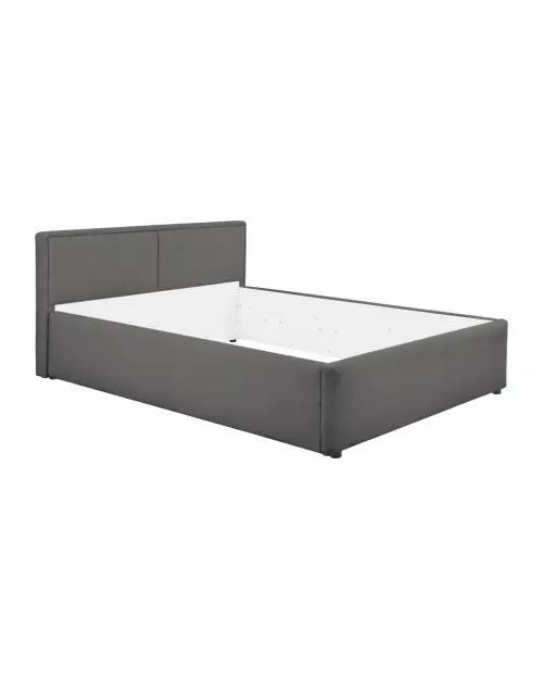 Cama tapizada Nedin 140x200 gris