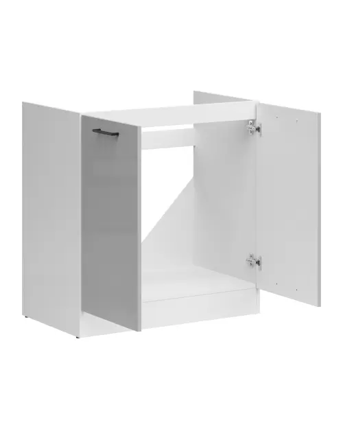 Mueble de cocina bajo fregadero Junona Line 80 cm gris claro brillo