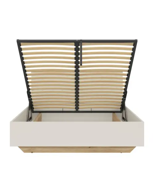 Кровать Glamour 160x200 с контейнером и каркасом кашемир/дуб mauvella