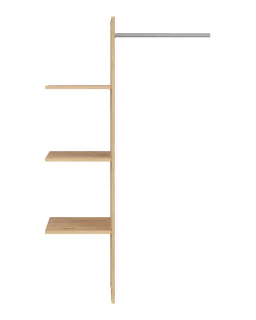 Estantes con barra para armario Lamea 90 roble artisan