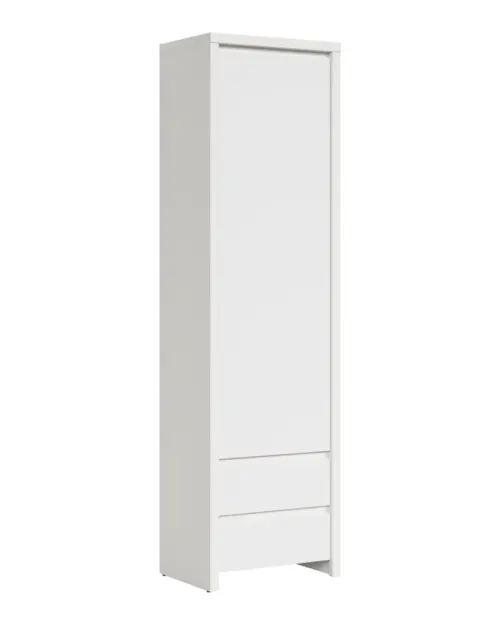 Estantería Kaspian 56 cm con puertas y 2 cajones blanco