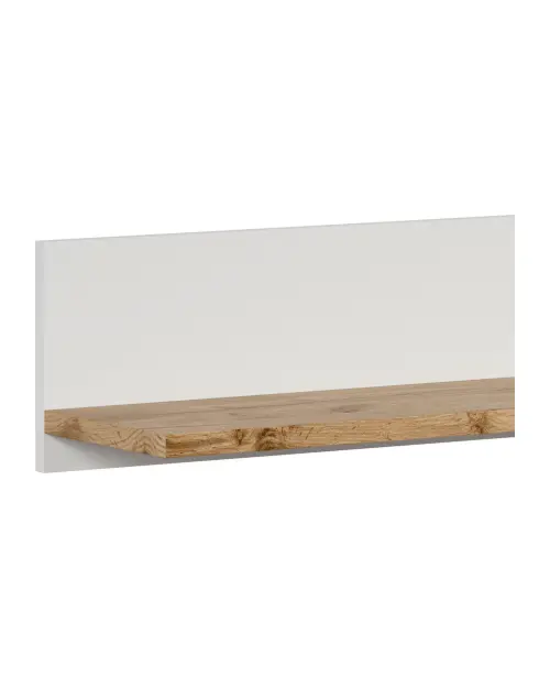 Estante de pared Holten 106 cm blanco/roble wotan