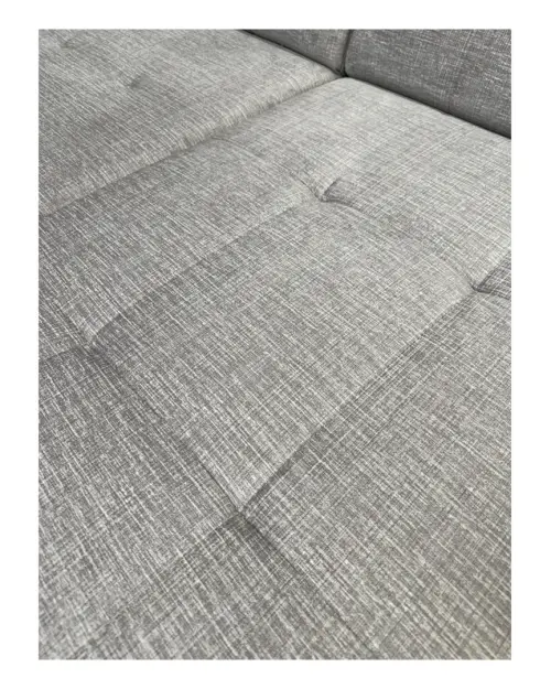 Угловой диван универсальный Lars раскладной с ящиком для белья велюровый серый