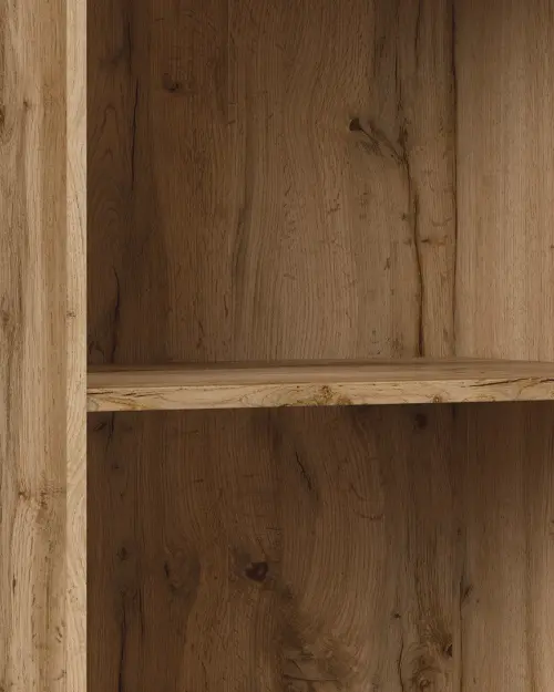 Estantería Zele 56 cm con 4 estantes roble wotan