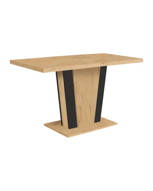 Stół rozkładany Zalder 120/160x68 dąb artisan/czarny