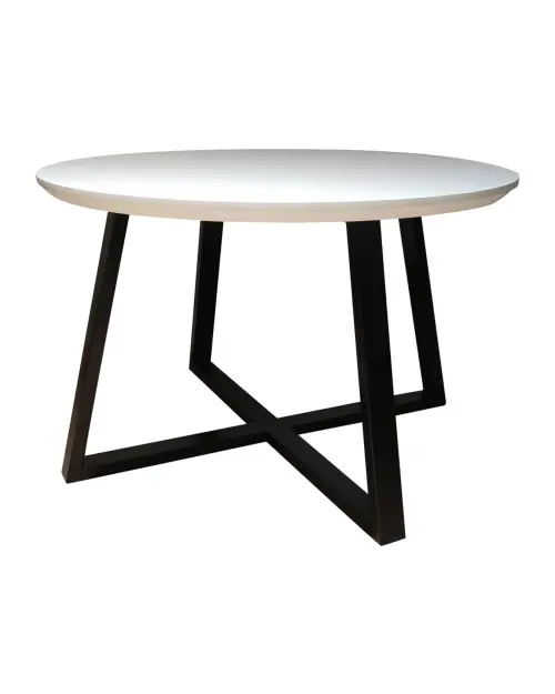 Mesa redonda Brava 70 cm blanco-negro