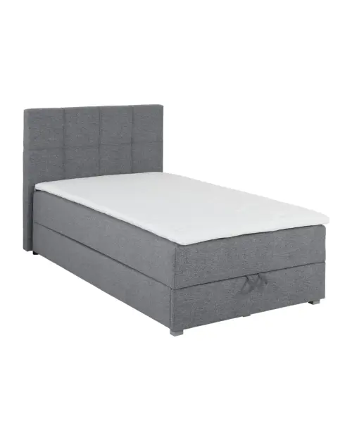 Cama continental Winer 100x200 con contenedor gris