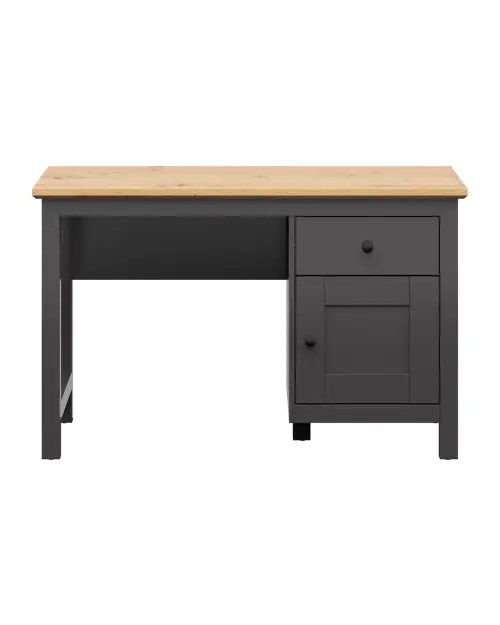 Escritorio Hesen 120 cm con puerta y cajón grafito