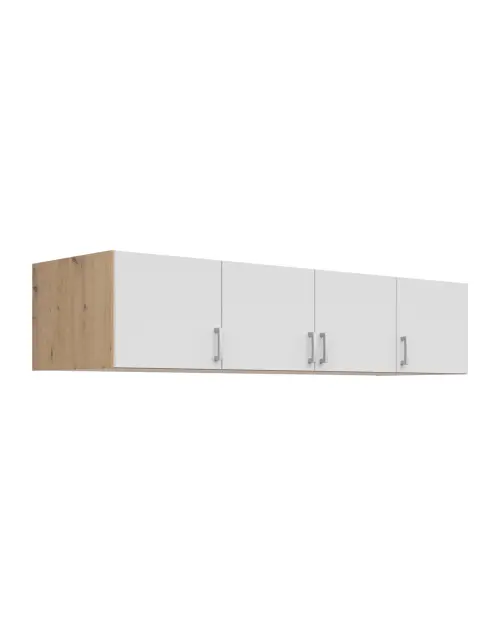 Wardrobe top unit Brando 181 cm with 4 doors artisan oak/white
