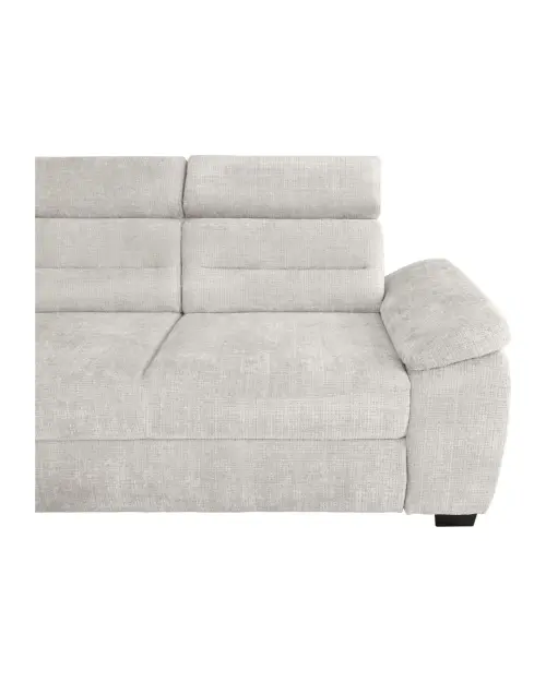 Sofá rinconera izquierda Aguda convertible con arcón beige