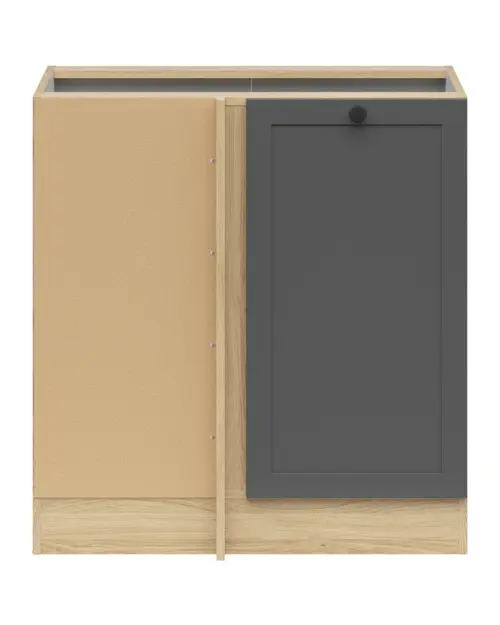 Mueble de cocina bajo rinconero Junona Line izquierdo roble bernstein/grafito ocupa rincón 100x60 cm