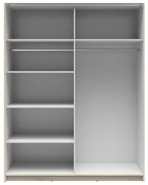 Armario de puertas correderas Tetrix 153 cm roble sonoma